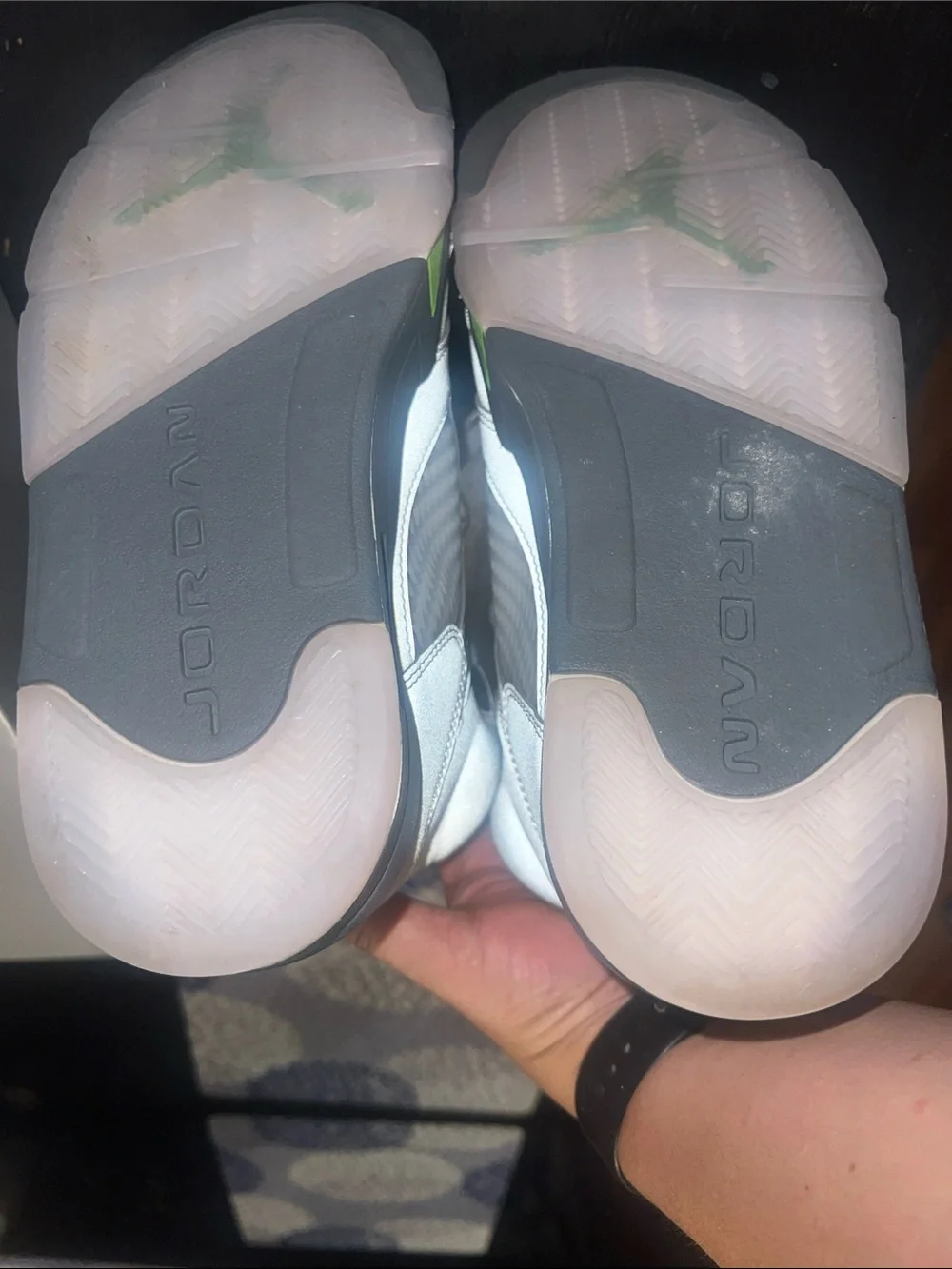 Jordan Silver/Gray Air Jordan 5 Retro Box Label